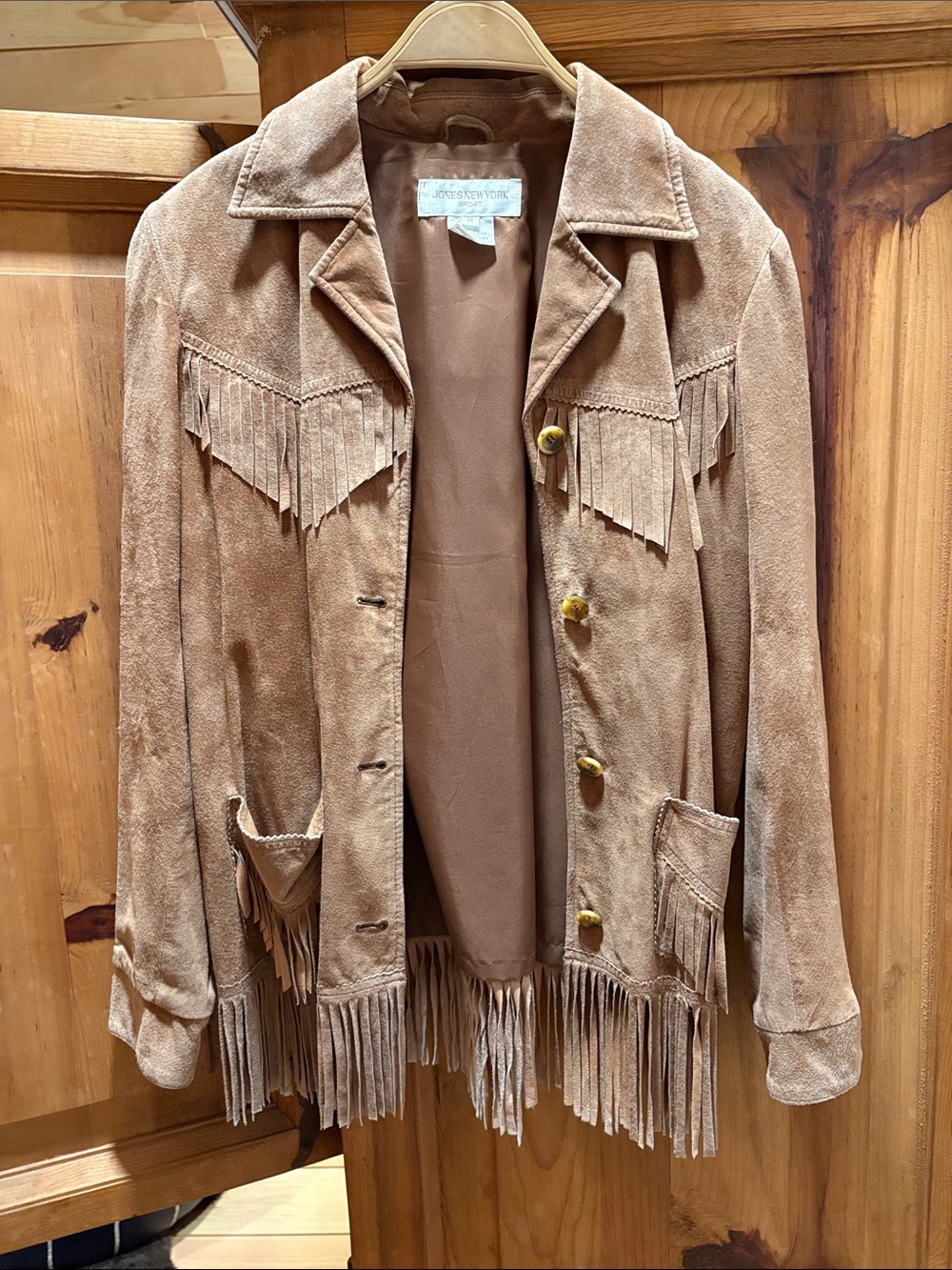 Vintage Jones New York suede fringe jacket